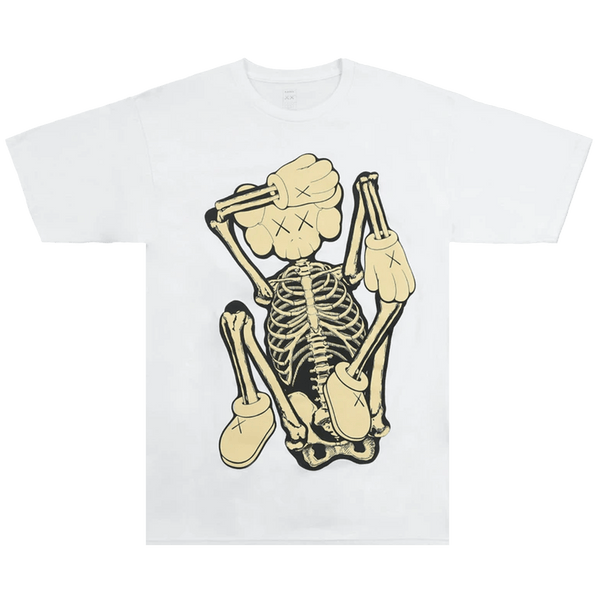 KAWS Skeleton New Fiction Bone T-Shirt 'White' — Kick Game