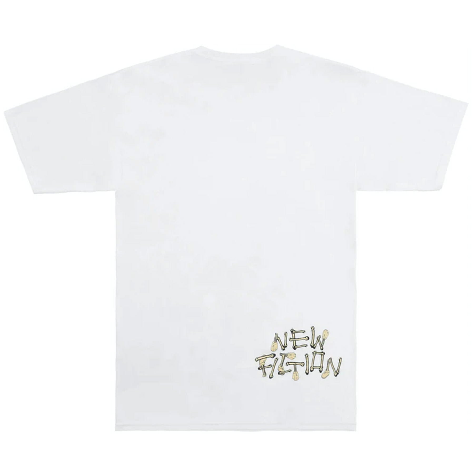KAWS Skeleton New Fiction Bone T-Shirt 'White' - Kick Game