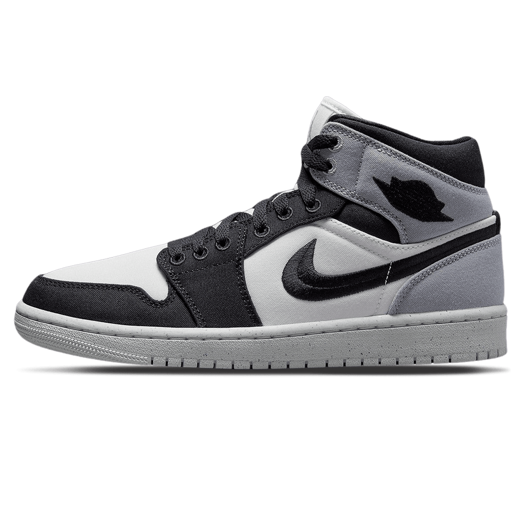 Air Jordan 1 Mid SE Wmns Light Steel Grey Canvas Kick Game