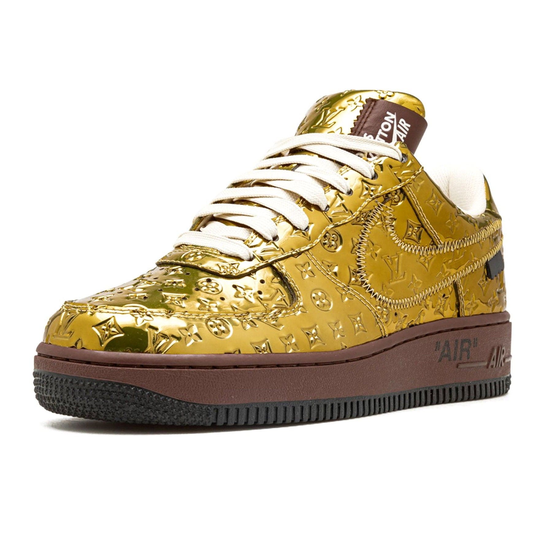 Louis Vuitton Nike Air Force 1 Low By Virgil Abloh Metallic Gold — Kick Game