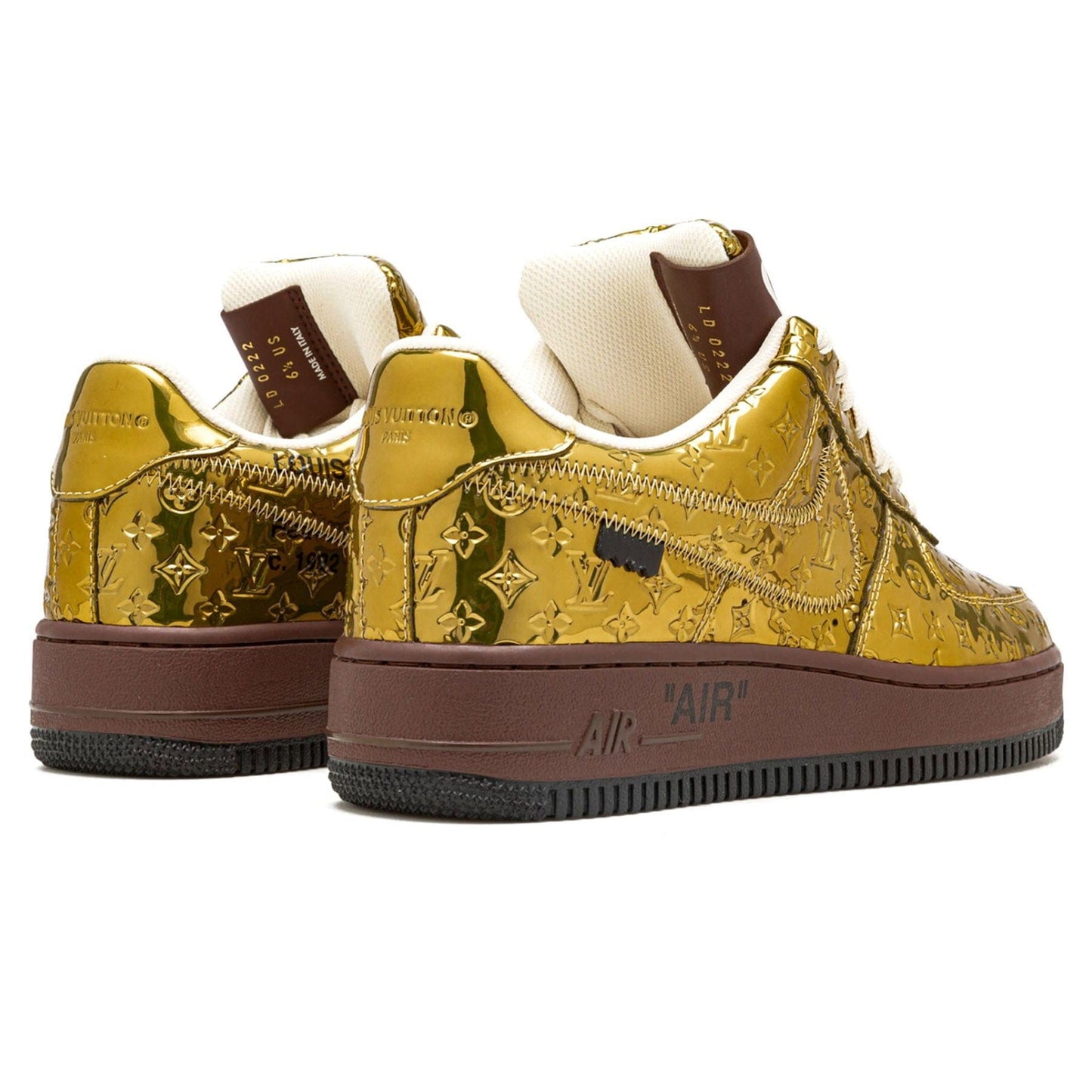 Louis Vuitton Nike Air Force 1 Low By Virgil Abloh Metallic Gold - Kick Game