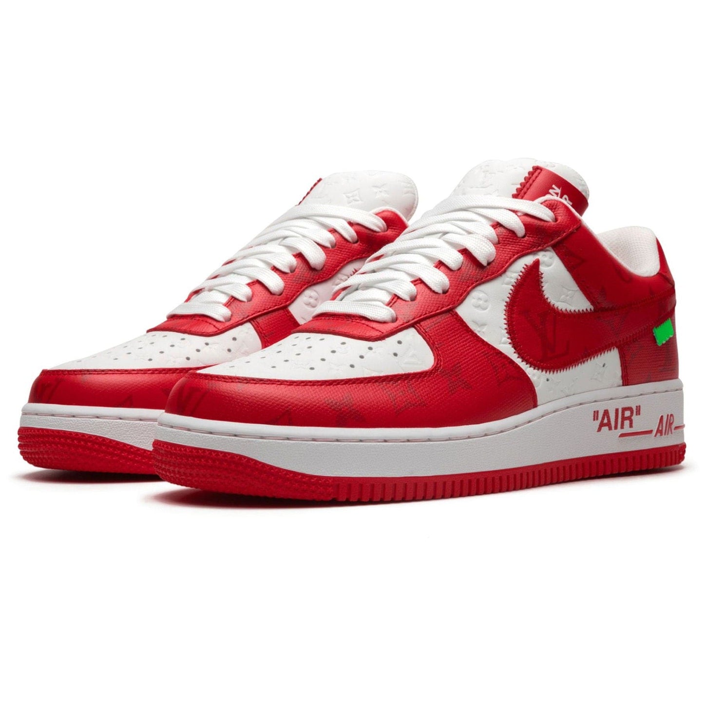 Louis Vuitton Nike Air Force 1 Low By Virgil Abloh White Comet Red - Kick Game