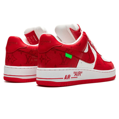 Louis Vuitton Nike Air Force 1 Low By Virgil Abloh White Comet Red - Kick Game