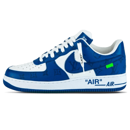 Louis Vuitton Nike Air Force 1 Low By Virgil Abloh White Royal - Kick Game