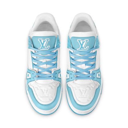 Louis Vuitton Trainer Low White Sky Blue - Kick Game