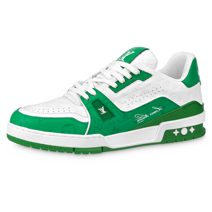 Louis Vuitton Trainer Low White Green - Kick Game