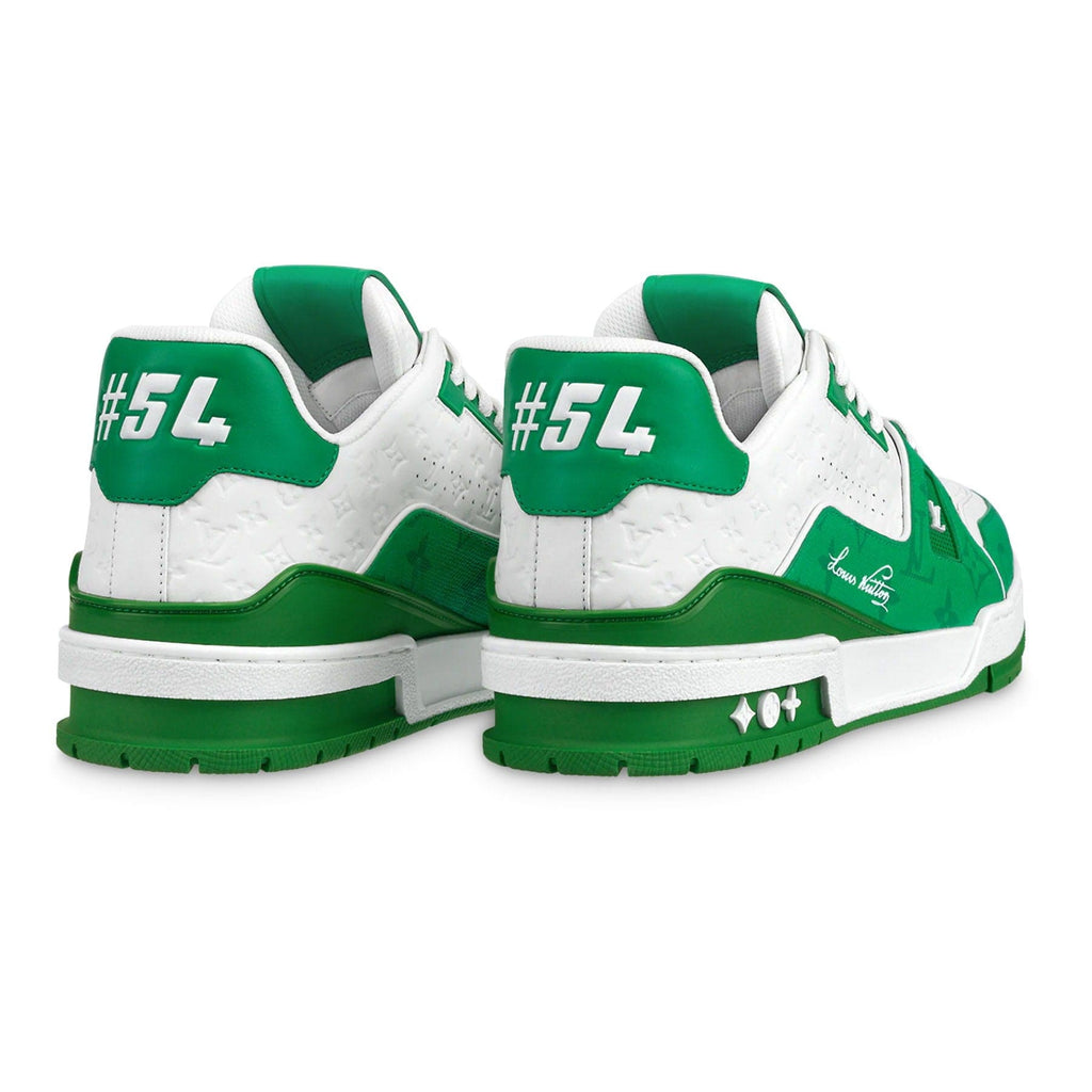 lv trainers white green
