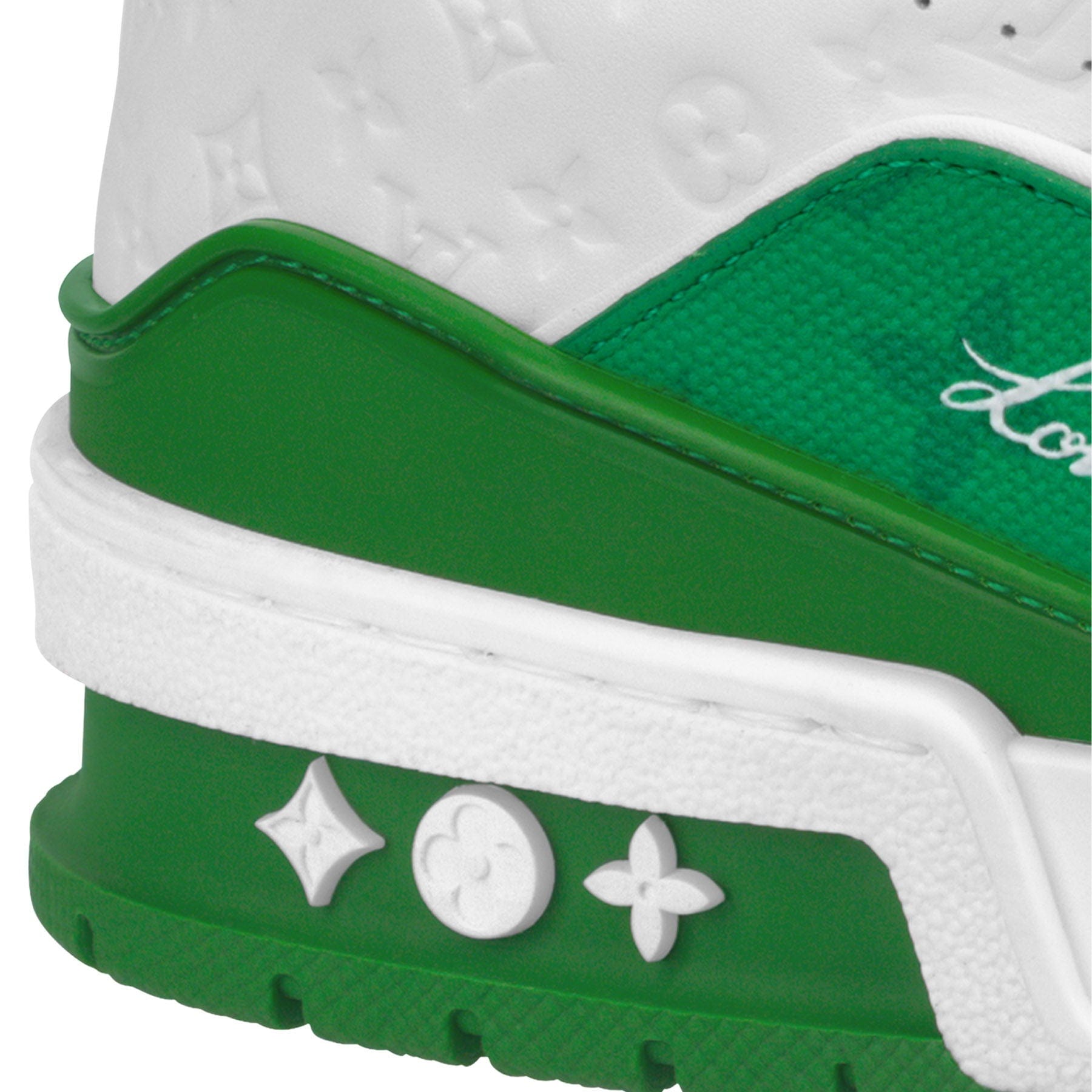 Louis Vuitton Trainer Low White Green - Kick Game
