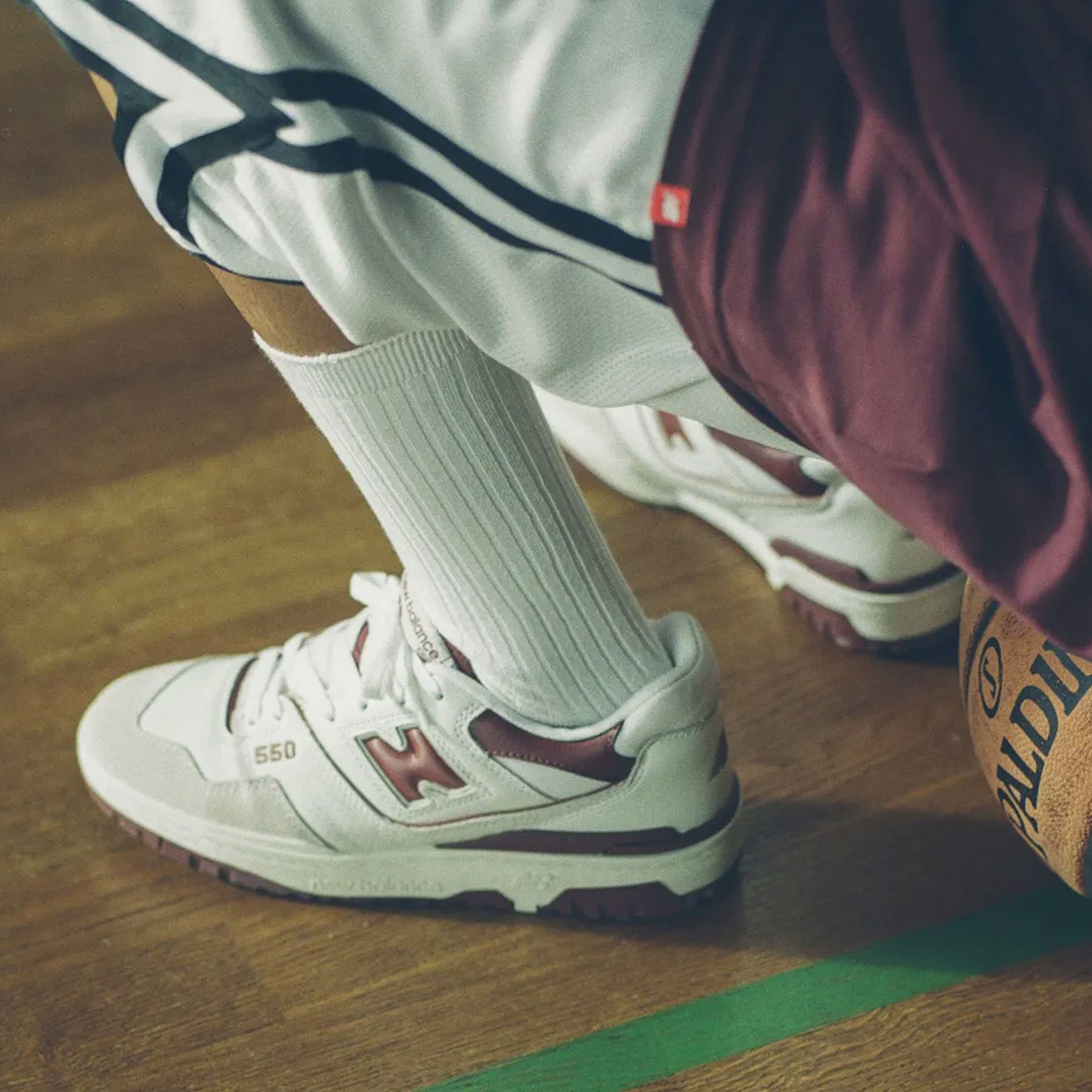 New Balance 550 Sea Salt Burgundy - Kick Game