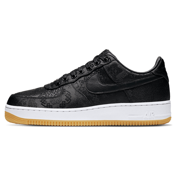 Fragment Design x CLOT x Nike Air Force 1 Black Silk Kick Game