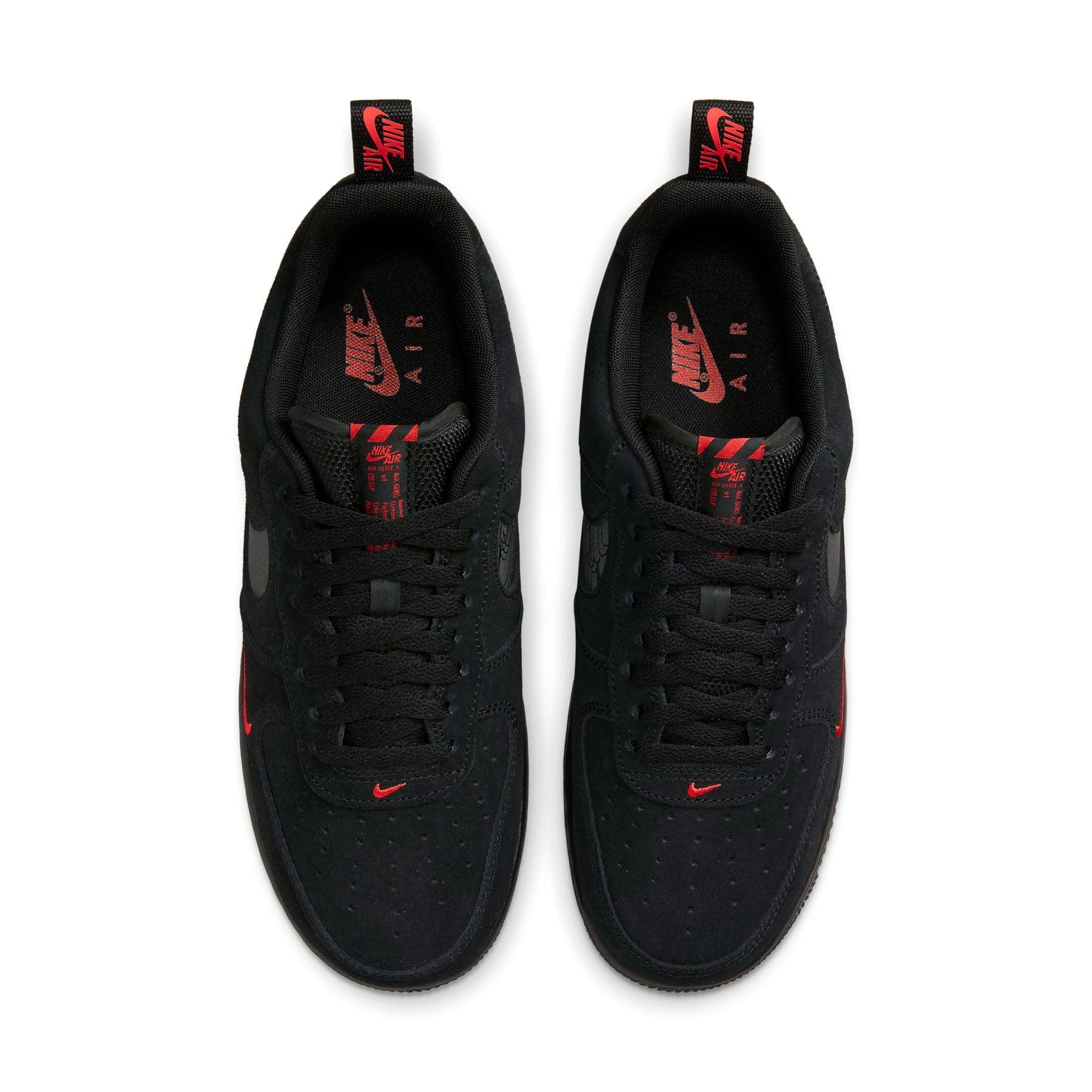 Nike Air Force 1 '07 LV8 'Multi-Swoosh - Black Crimson Reflective' - Kick Game