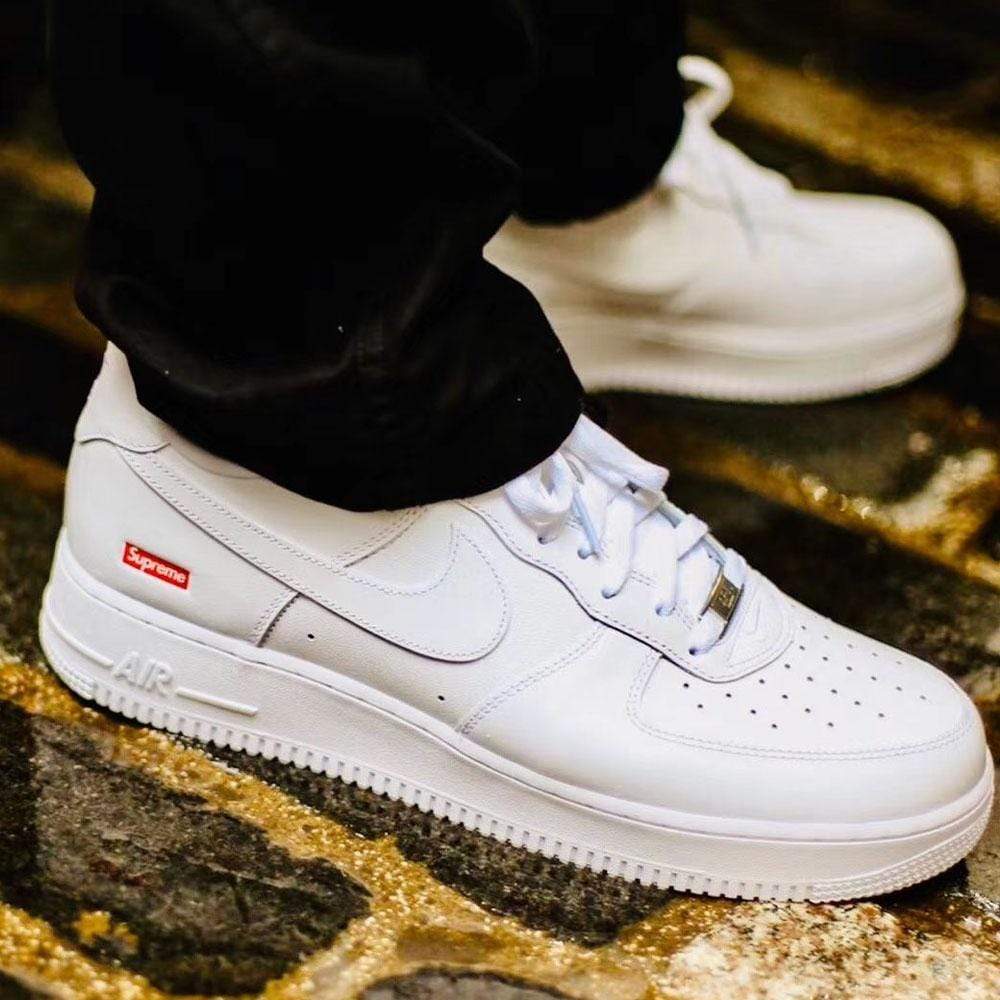 Supreme x Nike Air Force 1 Low 'Box Logo - White' - Kick Game