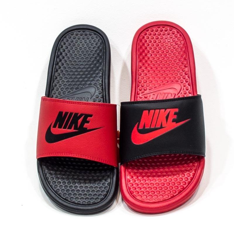 Nike Benassi JDI Mismatch University Red & Black - Kick Game