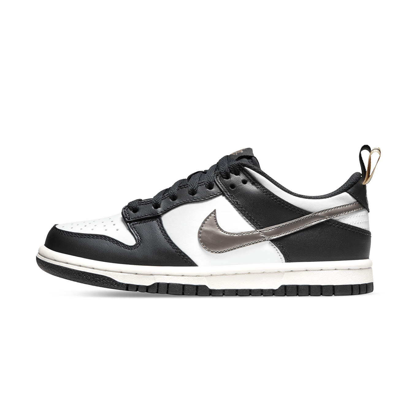 Nike Dunk Low GS 'Black White Metallic' - Kick Game