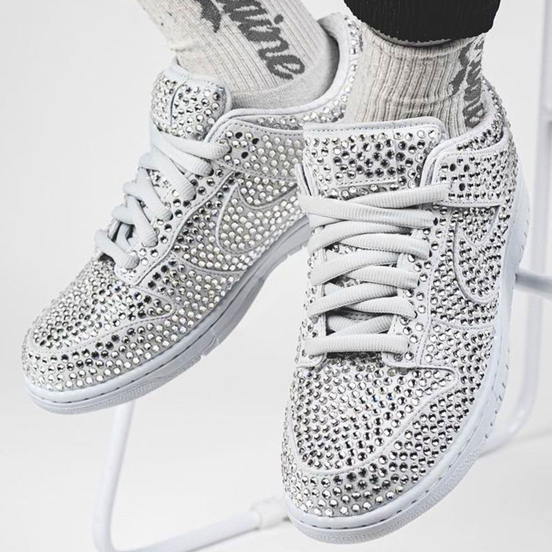 Cactus Plant Flea Market x Swarovski x Dunk Low 'Pure Platinum' - Kick Game