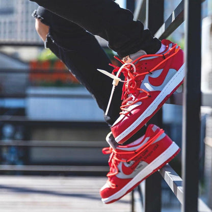 OFF-WHITE x Nike Dunk Low 'University Red' - Kick Game
