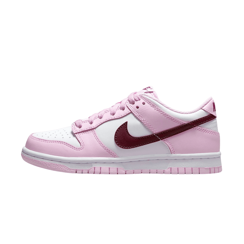 nike dunk low pink red white gs CW1590 601 1