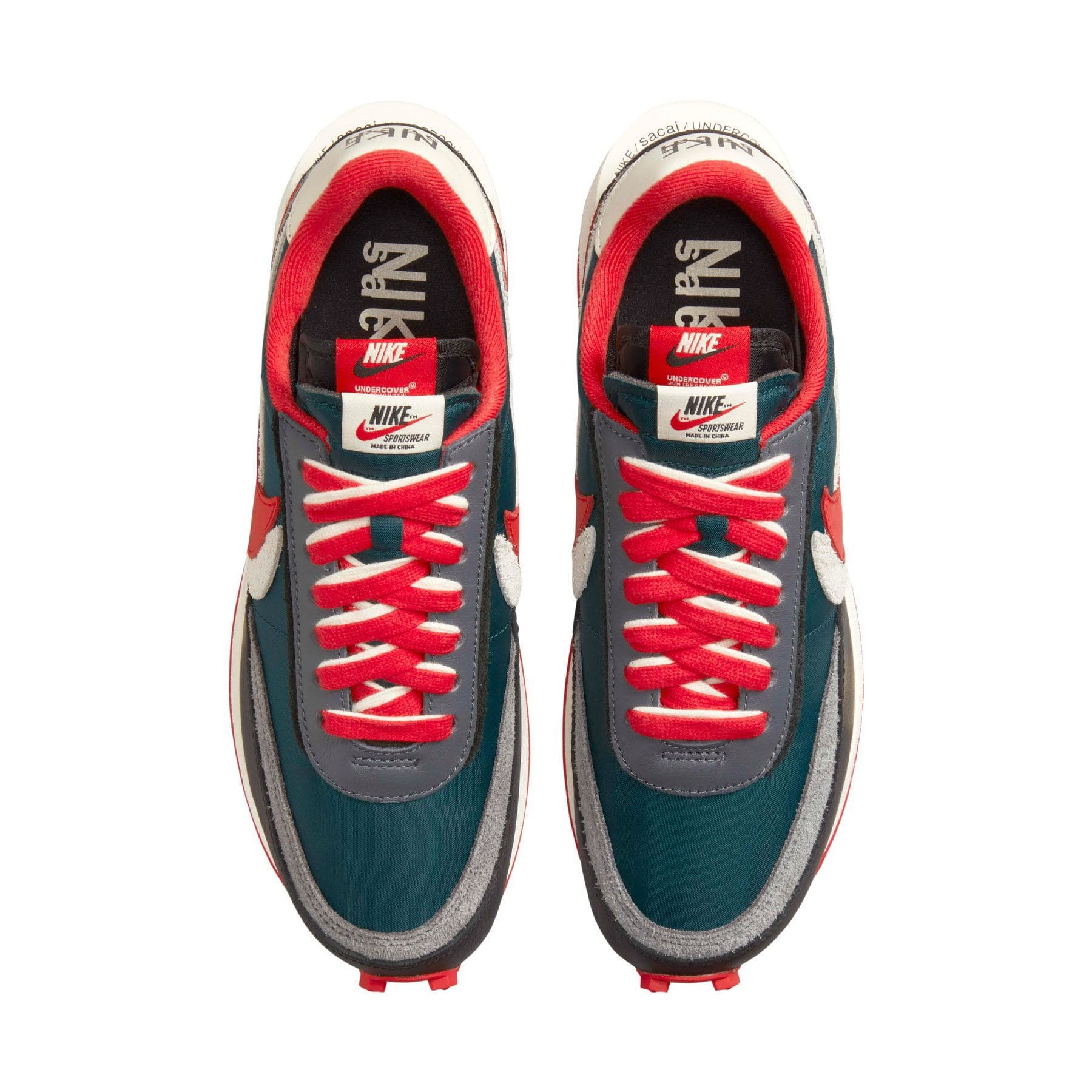 sacai x Undercover x LDWaffle 'Midnight Spruce University Red' - Kick Game