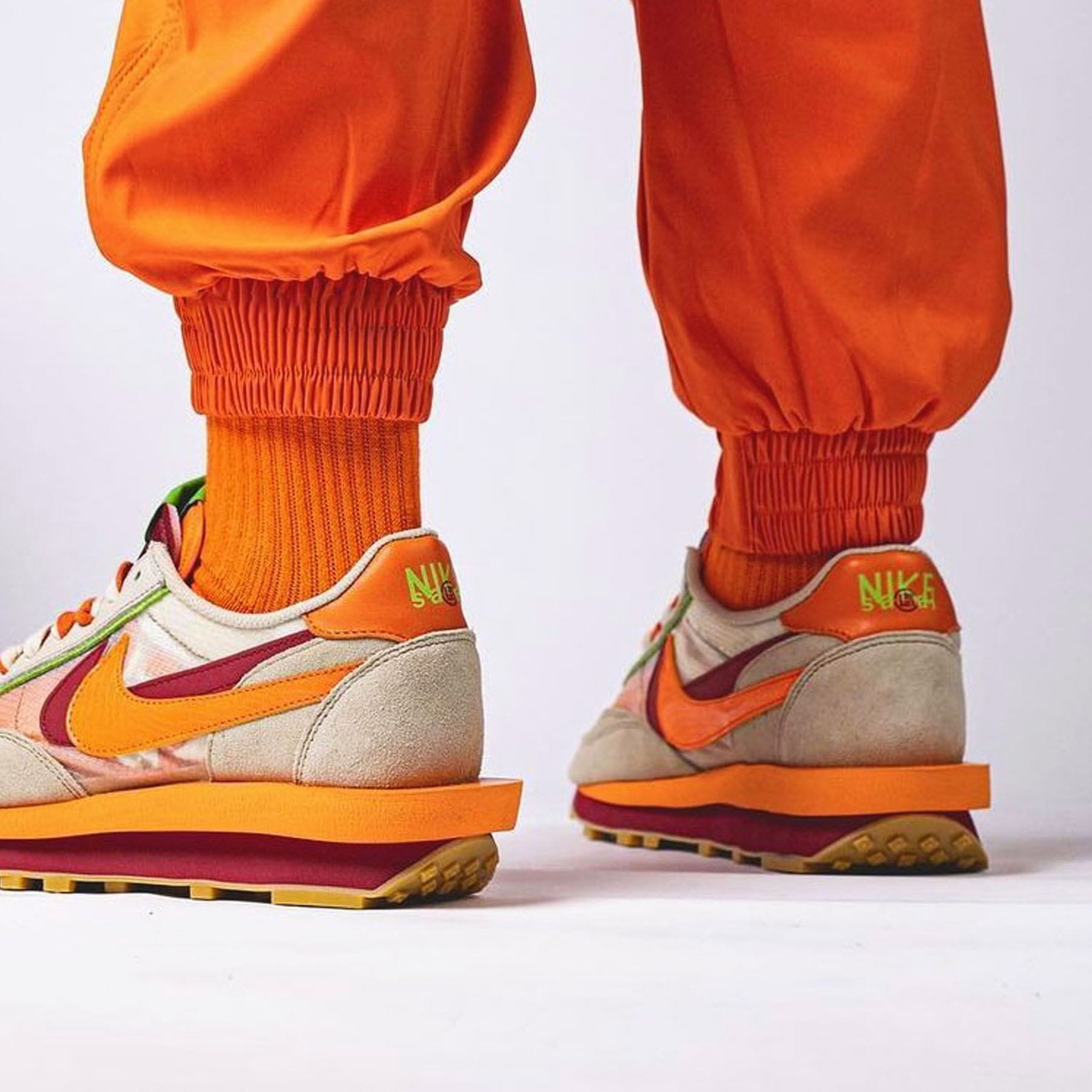 sacai x Clot x LDWaffle 'Net Orange Blaze' - Kick Game