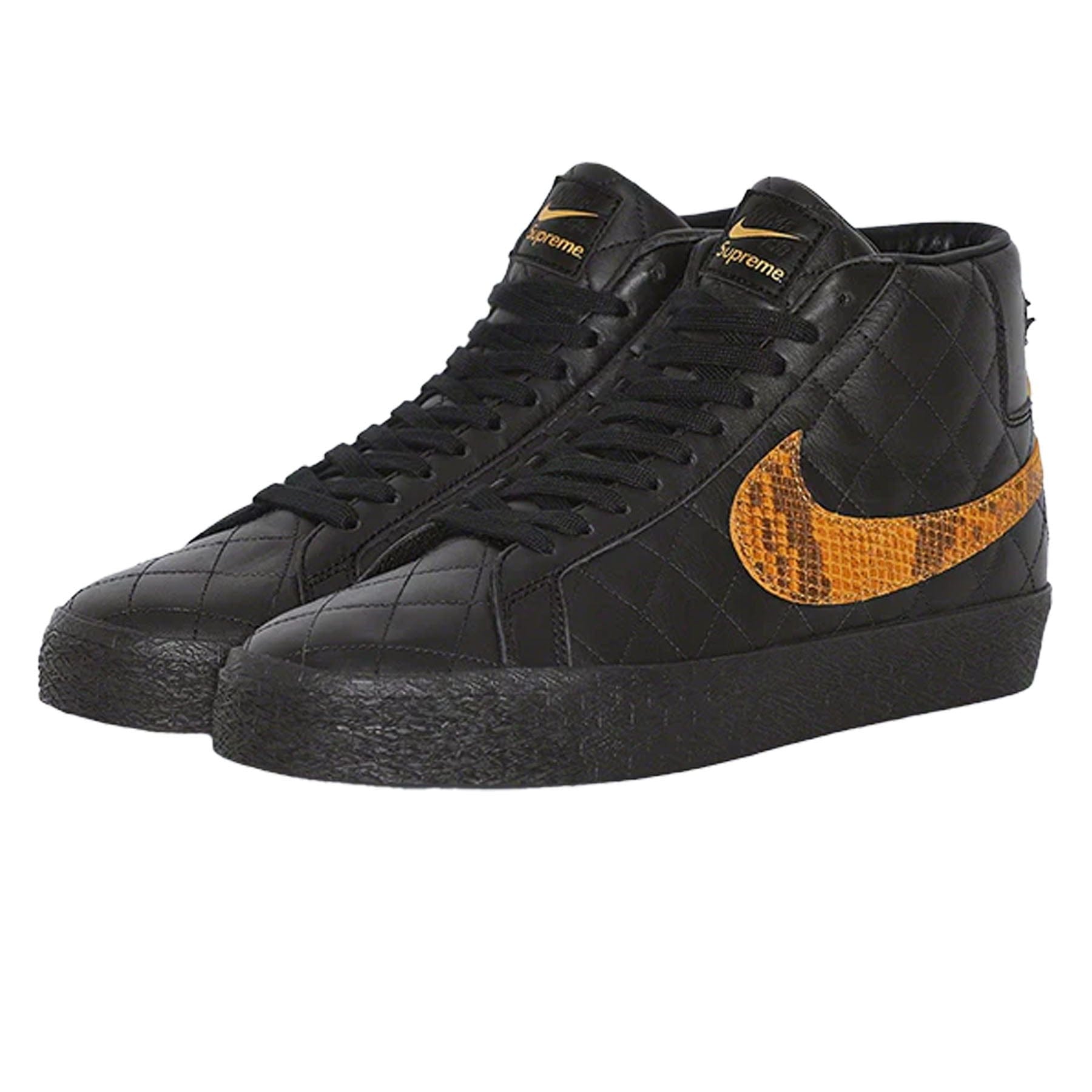 Supreme x Zoom Blazer Mid QS SB 'Black Snakeskin' - Kick Game