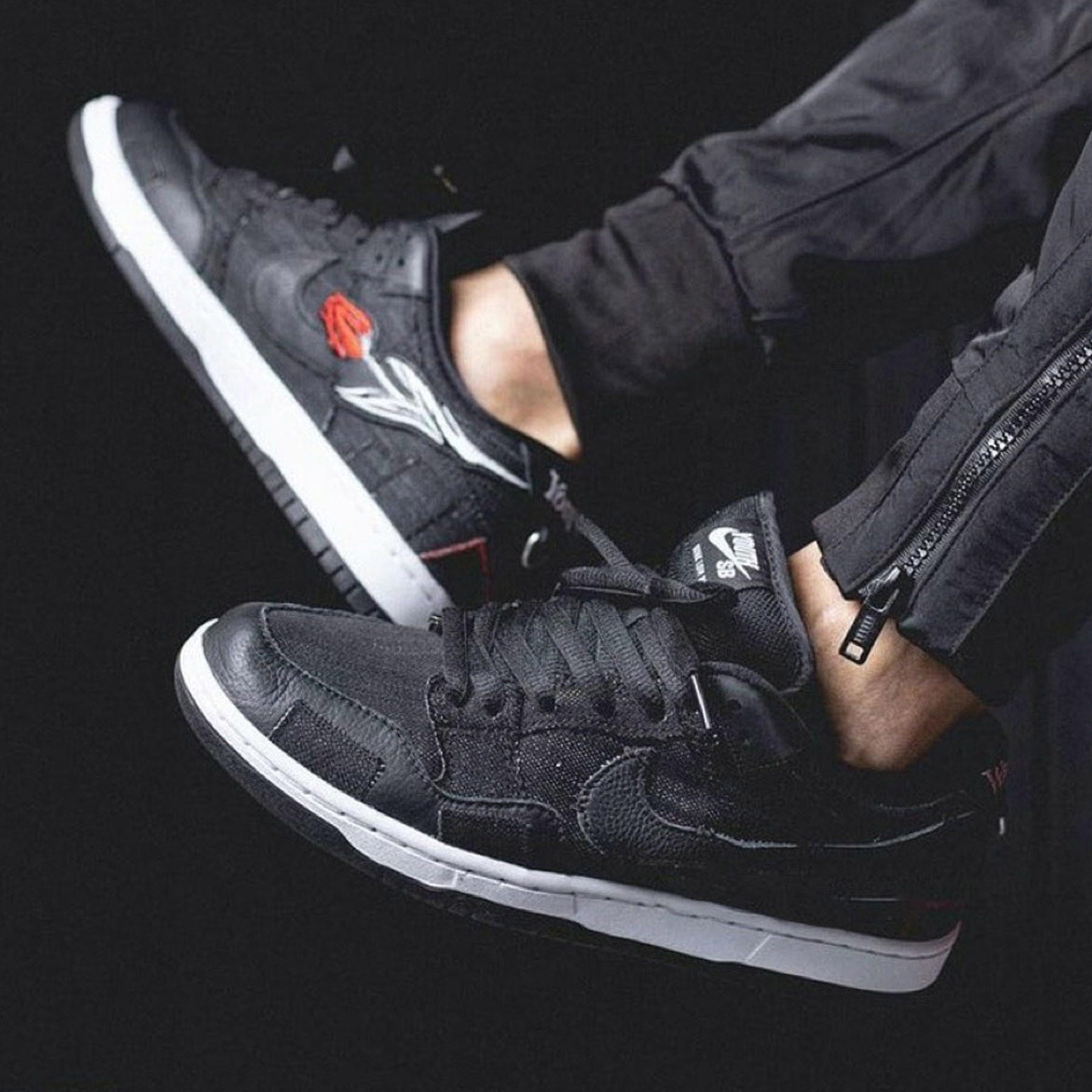 Wasted Youth x Nike Dunk Low SB 'Black Denim' - Kick Game