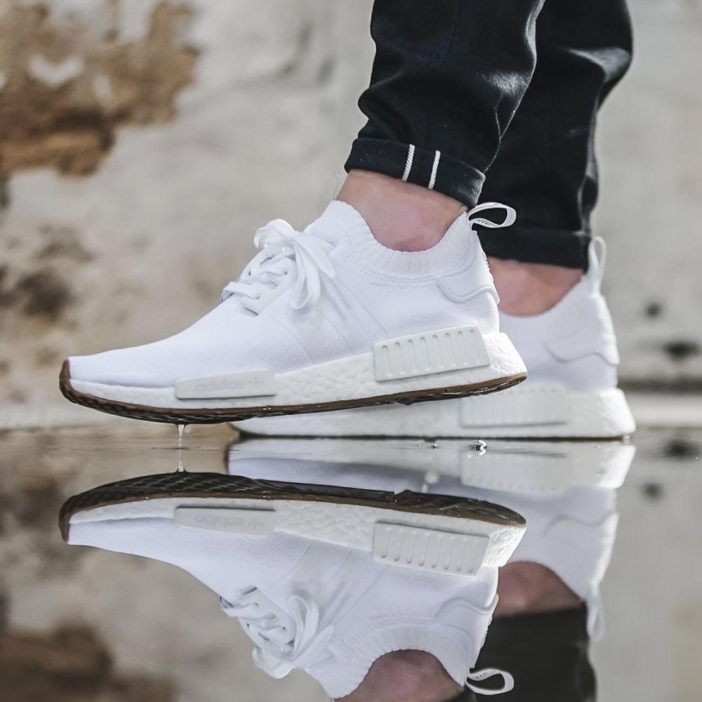 adidas NMD_R1 Primeknit Footwear White-Gum - Kick Game