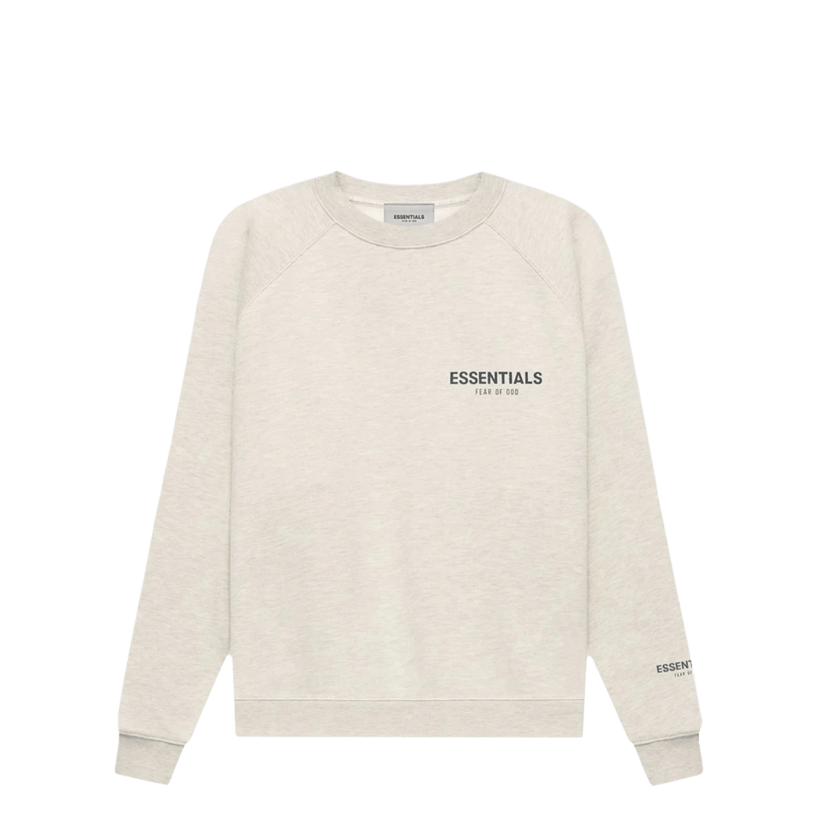 Fear of God Essentials Core Collection Pullover Crewneck Light Heather Oatmeal - CerbeShops
