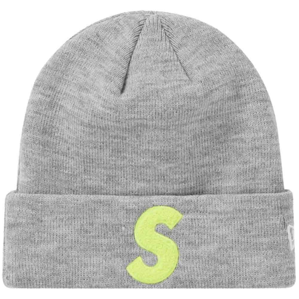 Supreme New Era S Logo Beanie (FW 19) Heather Grey - Kick Game