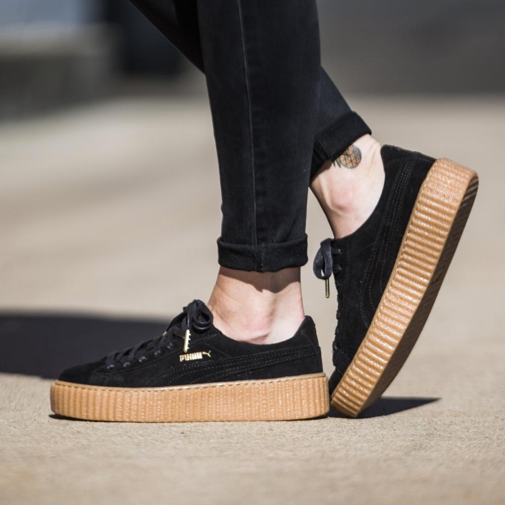 Rihanna x PUMA Suede Creeper Black-Gum - Kick Game