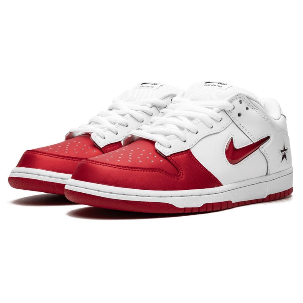 Supreme x Nike SB Dunk Low Red White - Kick Game