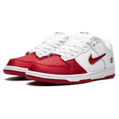 Supreme x Nike SB Dunk Low Red White - Kick Game