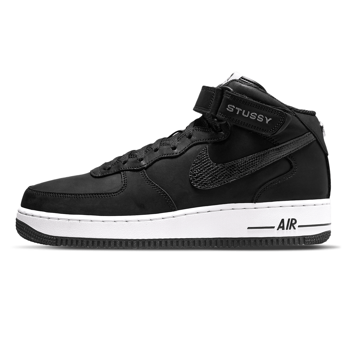 Nike Air Force 1 Mid Stussy 'Black White' - JuzsportsShops