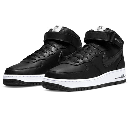 Nike Air Force 1 Mid Stussy 'Black White' - Kick Game