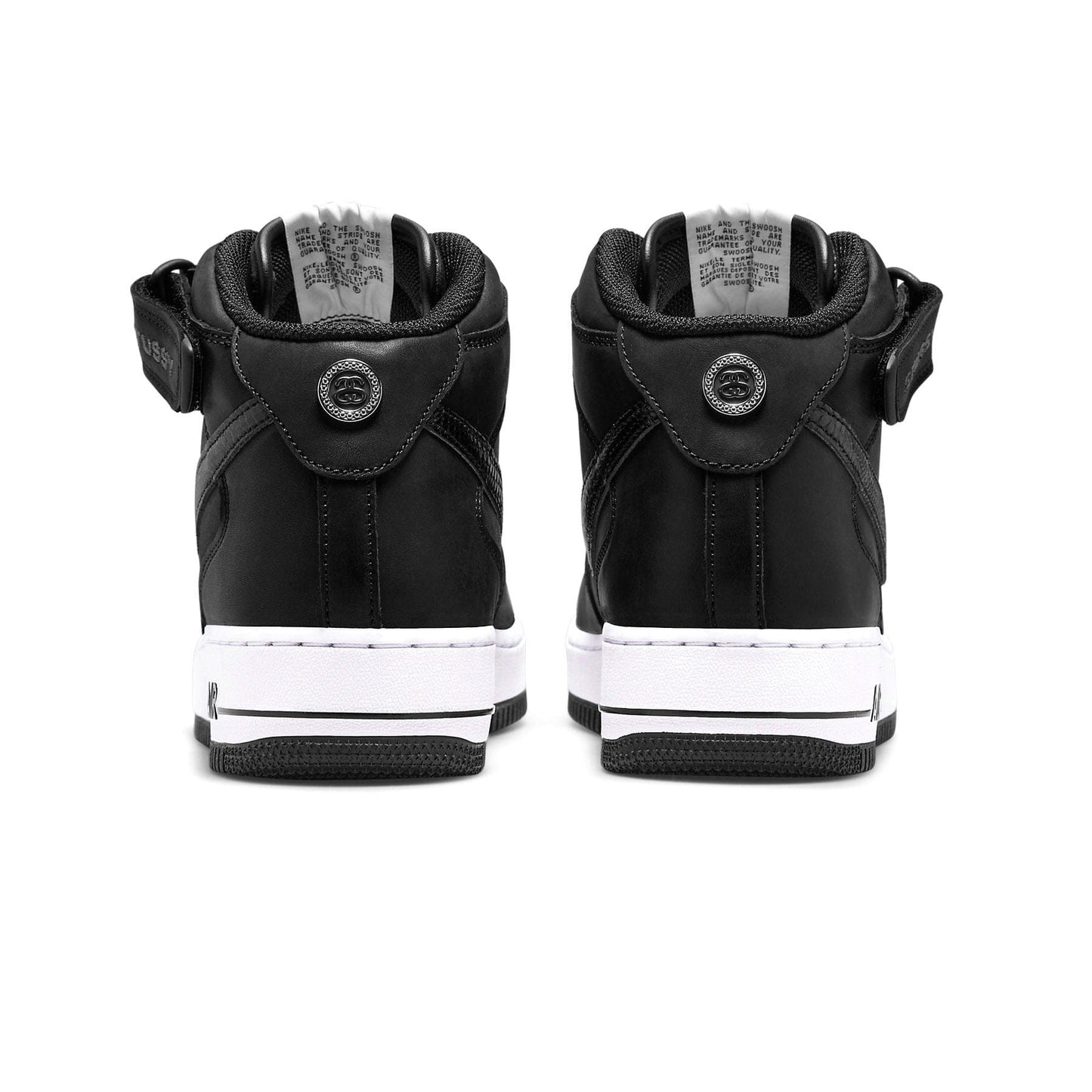 Nike Air Force 1 Mid Stussy 'Black White' - Kick Game