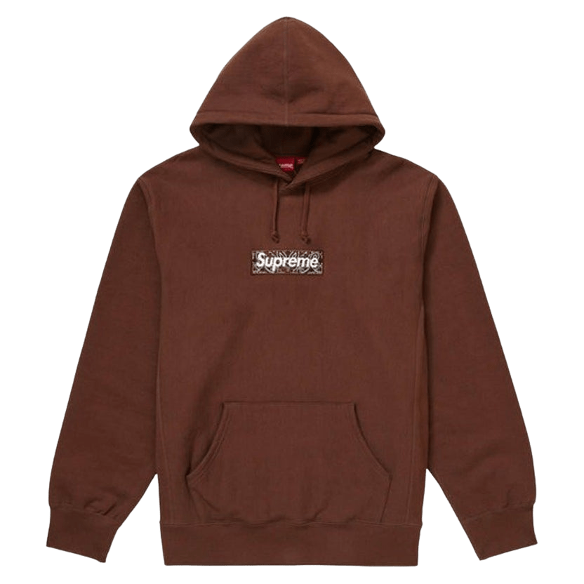 Supreme Bandana Box Logo Hooded Sweatshirt Dark Brown - Kick Game