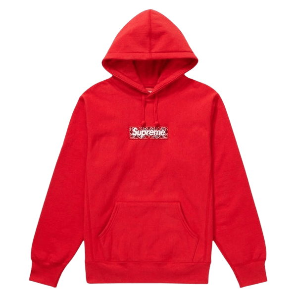 Supreme Bandana Box Logo Hooded Sweatshirt Red — Kick Game