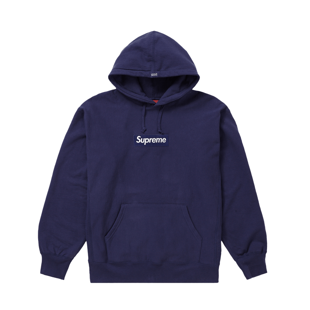 Supreme Box Logo Hooded Sweatshirt 'Washed Navy' - Kick Game