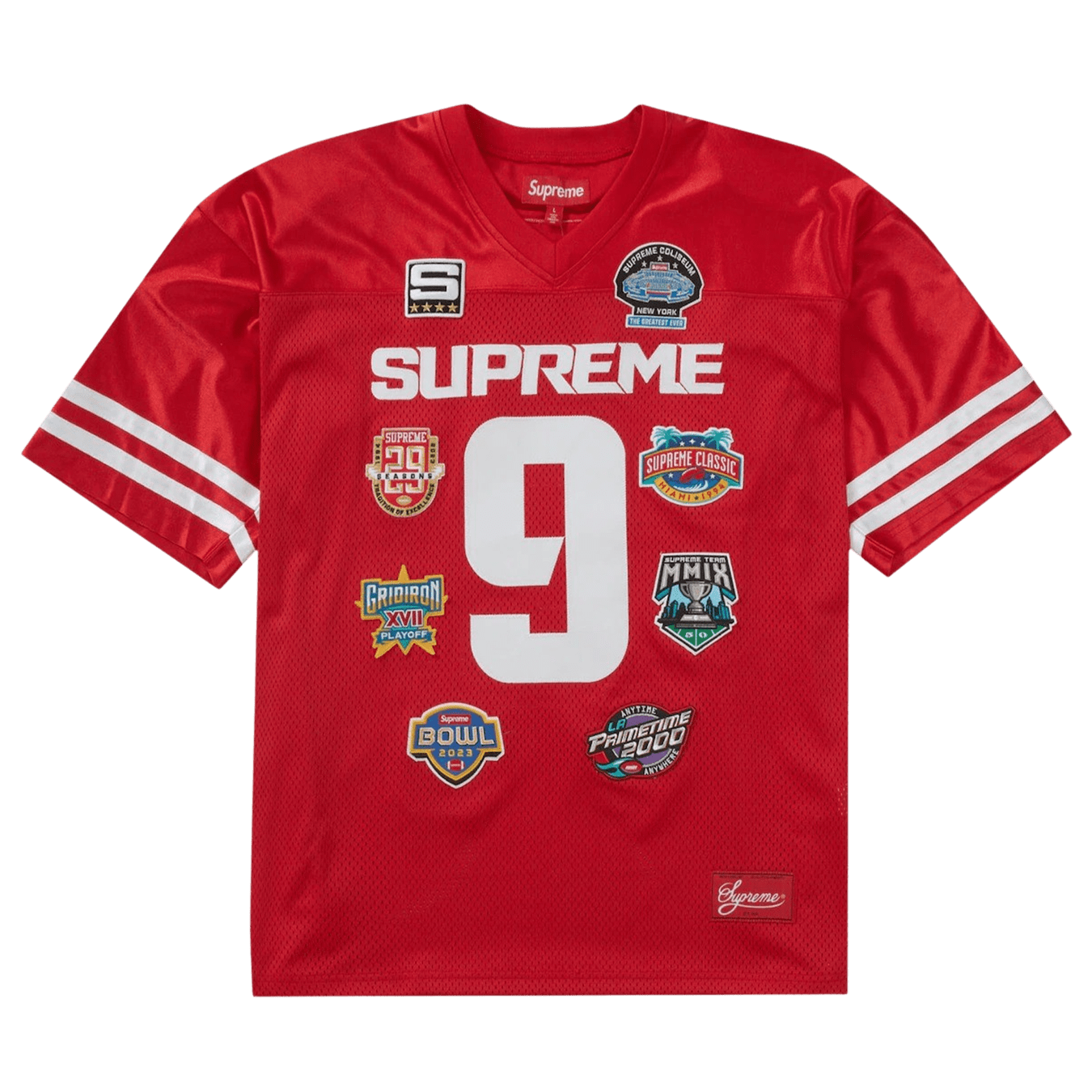 Supreme Championships Embroidered Football Jersey 'Red' - Kick Game