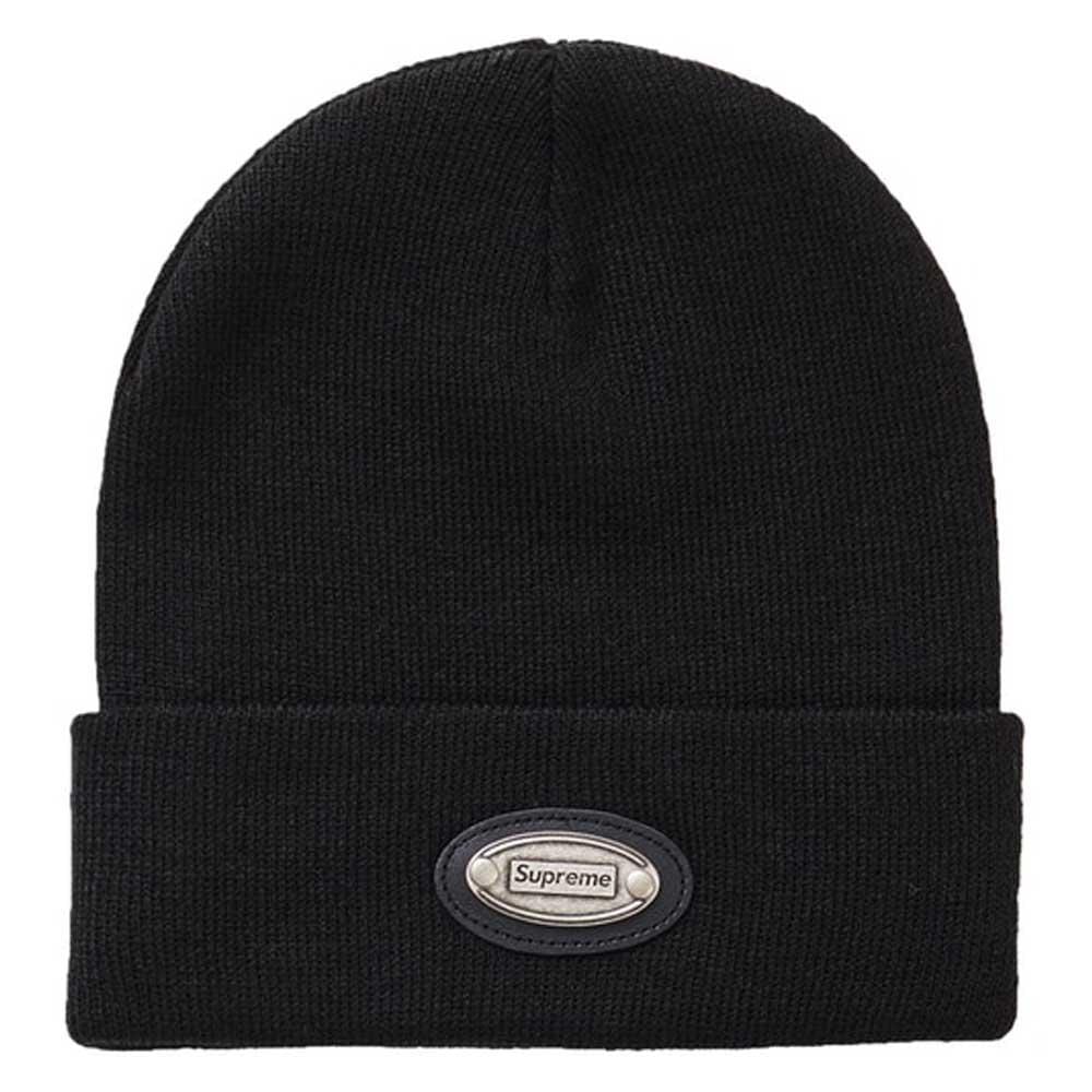 Supreme Metal Plate Beanie Black - Kick Game