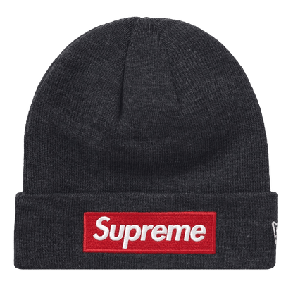 Supreme x New Era Box Logo Beanie 'Charcoal' - Kick Game