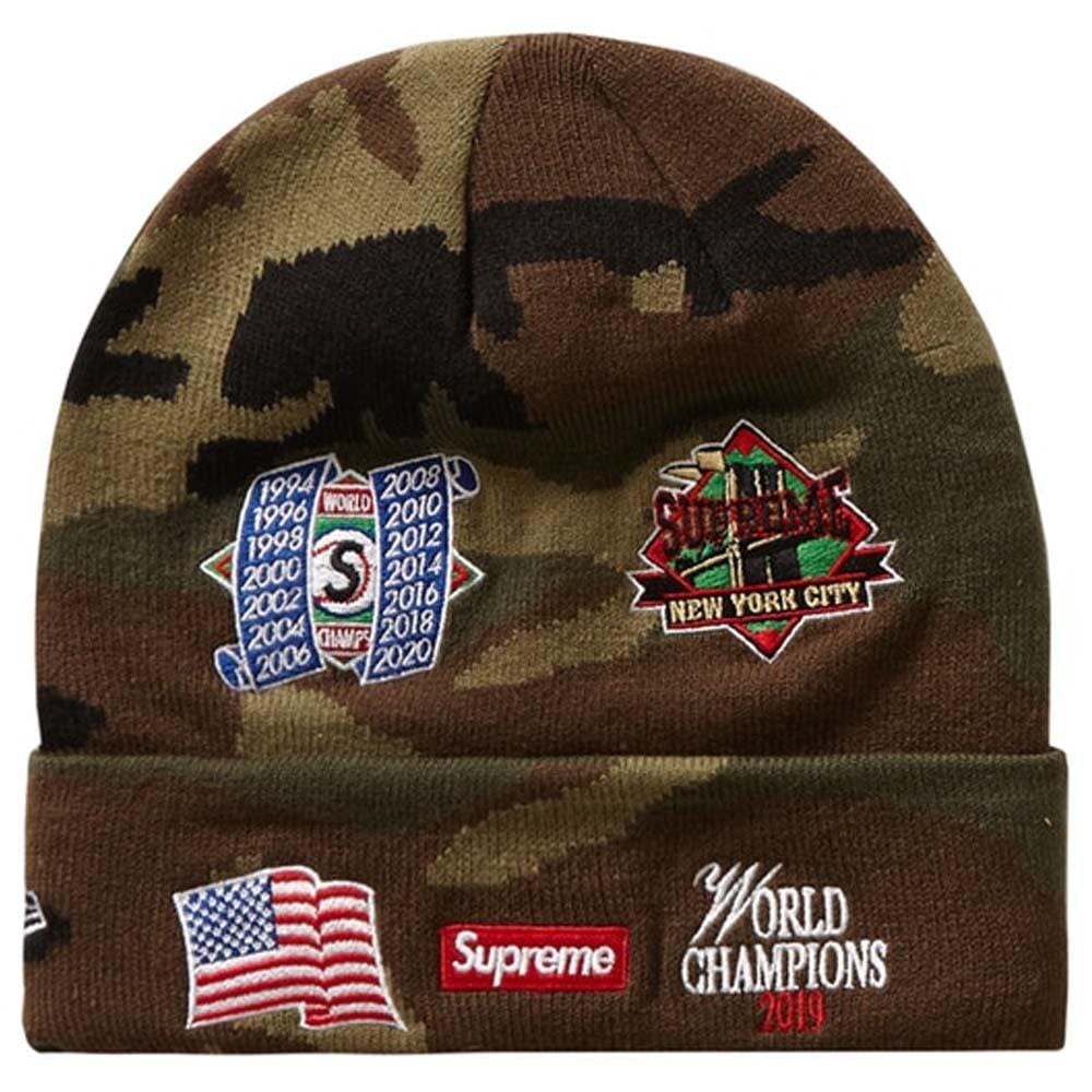 Supreme New Era Championship Beanie Woodland Camo - Kick Game