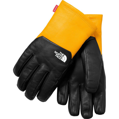 Supreme-The North Face Leather Gloves - Yellow - Kick Game