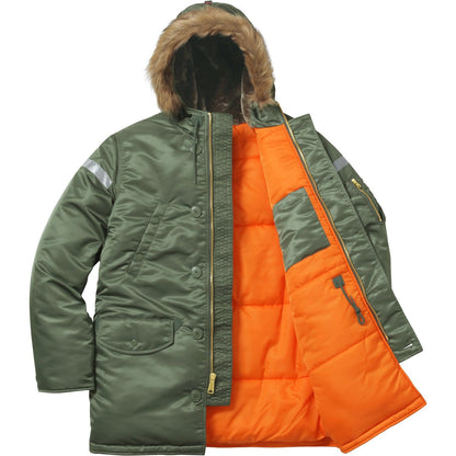 Supreme Reflective Cross N-3B Parka - Olive - Kick Game
