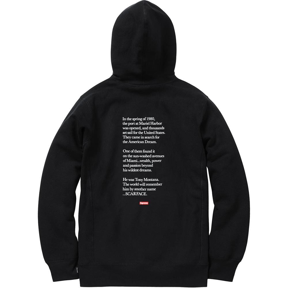 Supreme Scarface Friend Hooded Sweatshirt - Black - Kick Game