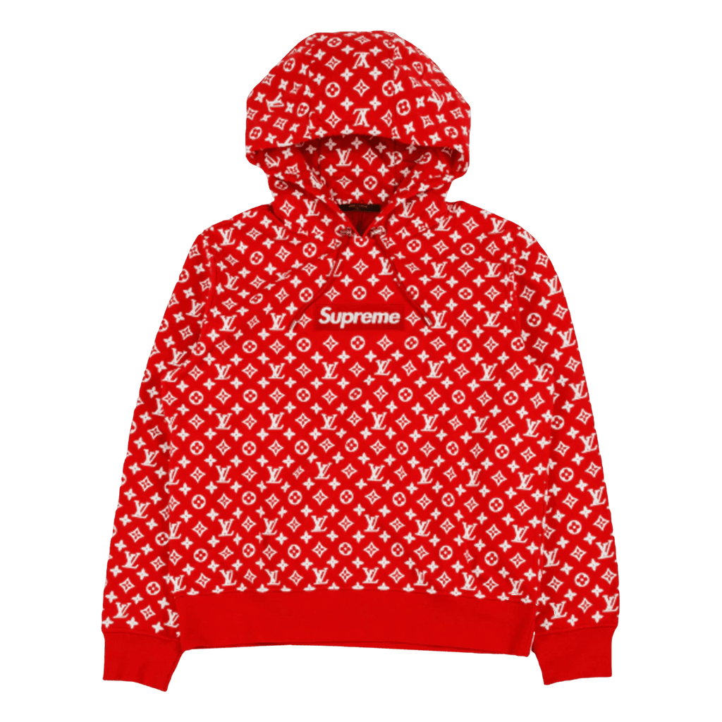 Supreme x Louis Vuitton Box Logo Hooded Sweatshirt 'Red' - Kick Game