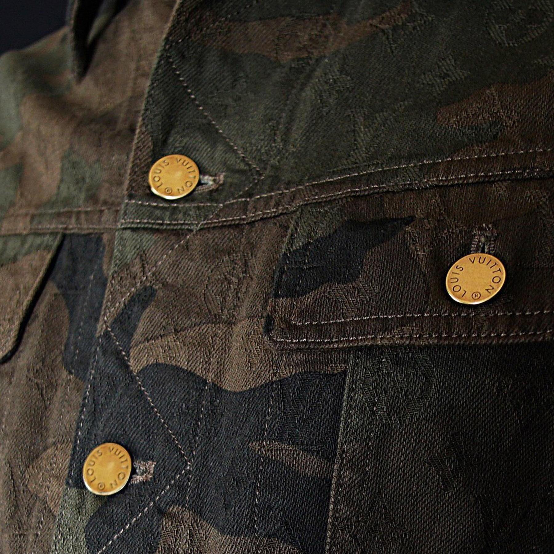 Supreme x Louis Vuitton Jacquard Denim Trucker Jacket 'Camo' - Kick Game