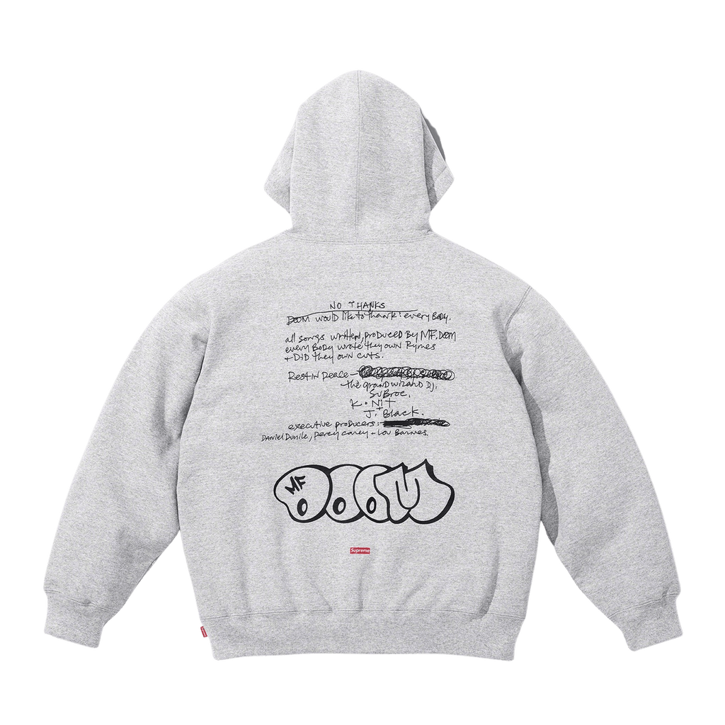 Supreme x MF DOOM Hooded Sweatshirt 'Grey' – Kick Game