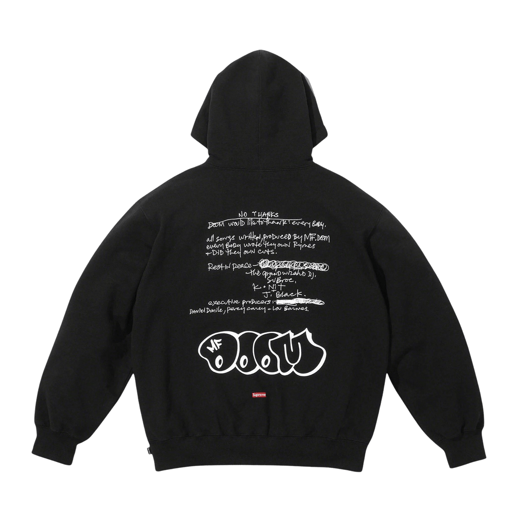 Supreme x MF DOOM Hooded Sweatshirt 'Black' — Kick Game Supreme x MF DOOM Hooded Sweatshirt 'Black' — Kick Game