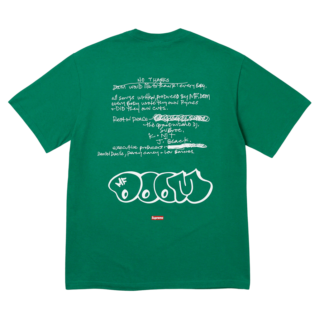 Supreme x MF DOOM tee 'Green' — Kick Game Supreme x MF DOOM tee 'Green' — Kick Game