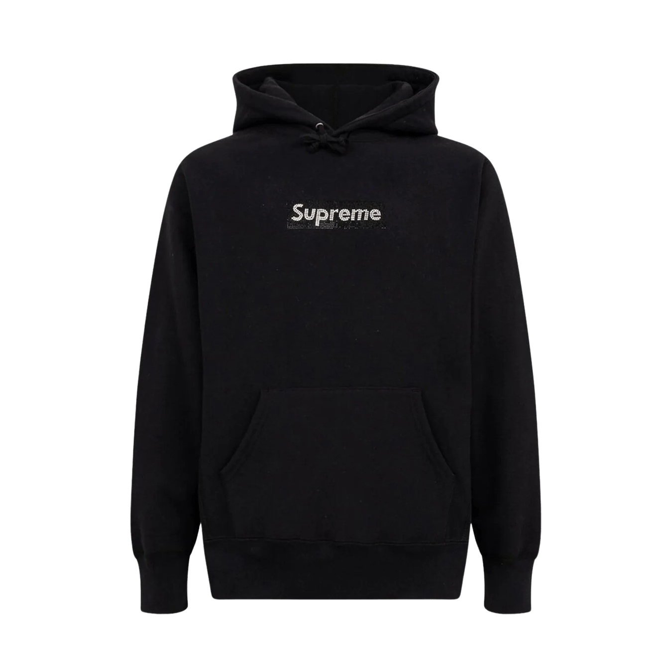 Supreme x Swarovski Box Logo Hooded Sweatshirt 'Black' - Kick Game